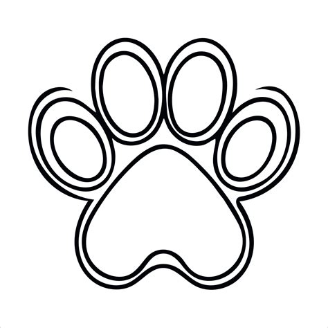 Dog paw vector print line vector logo. 14487657 Vector Art at Vecteezy