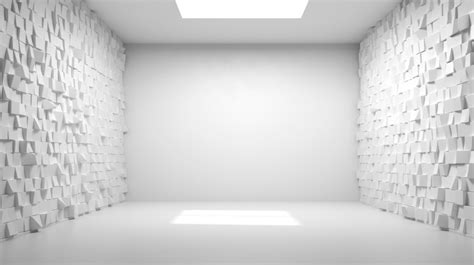 Minimalist Room Design Space With Abstract White Wall Texture Premium