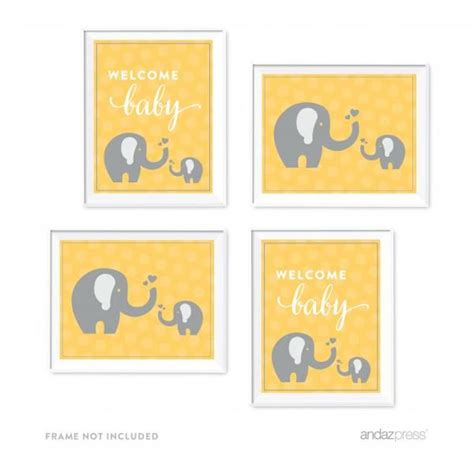 Elephant Baby Shower Party Signs Graphic Decorations Baby Shower