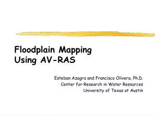 Ppt Floodplain Mapping Using Hec Ras And Arcview Gis Powerpoint