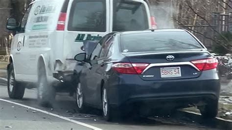 Swerving Drunk Driver Crashes Into Parked Van