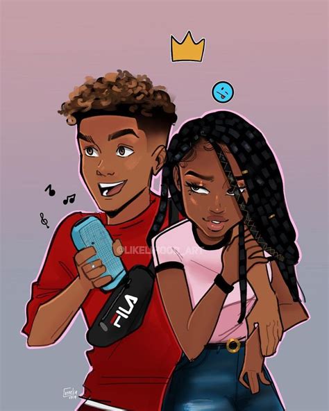 Besties👑 Dope Cartoon Art Black Girl Cartoon Girls Cartoon Art