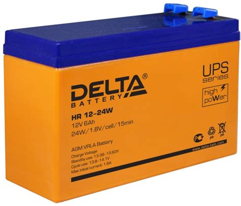 Аккумулятор DELTA (HR) 12-24W - Мир Аккумуляторов