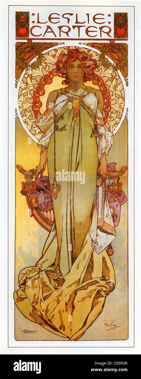 Belle Epoque Alphonse Mucha Alfons Maria 1860 1939 Affiche Banque De