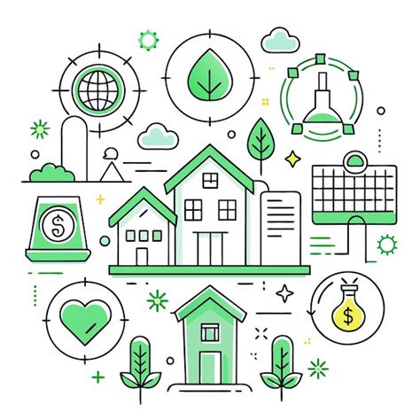 Green Sustainable Living Concept Illustration Premium Ai Generated Vector