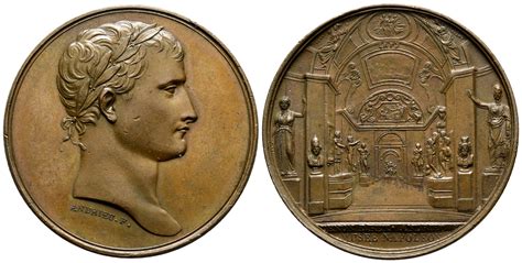 Napoléon I 1804 1814 1815 Bronzemedaille o J 1804 Slg Julius