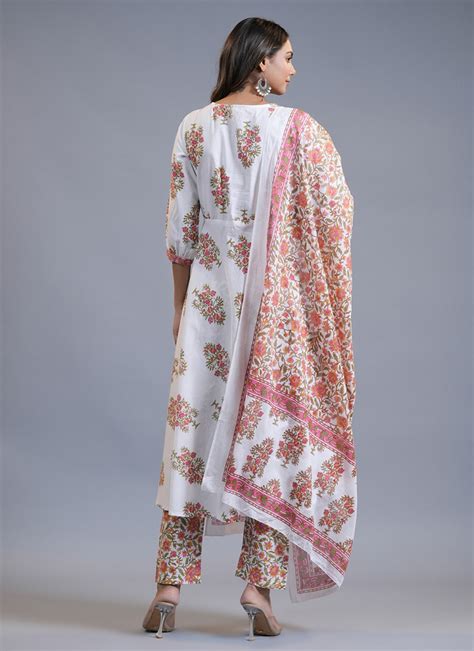 Buy Indian Ethnic Clothing Sankranthi White Salwar Kameez