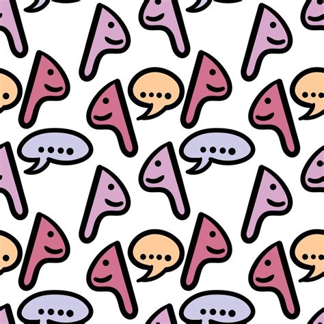 chit chat abstract illustration seamless pattern hand drawn colorful