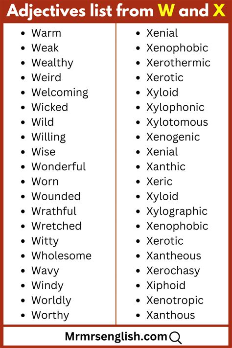 Adjectives List From A To Z 500 Daily Use Of Adjectives In English