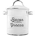 Amazon Auldhome Grease Container White Enamelware Bacon Grease