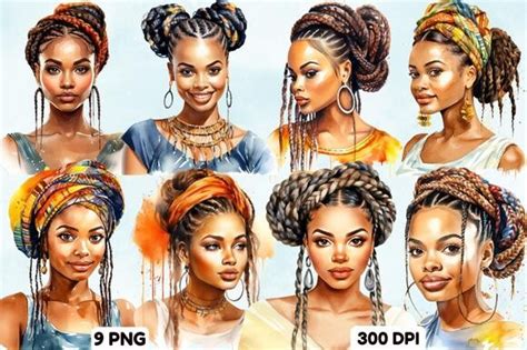 African American Women With Braids Png Graphic By A Design Creative