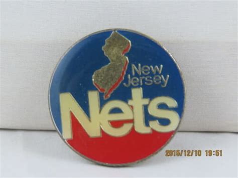 Vintage New Jersey Nets Pin Featuring Logo With New Jersey Etsy