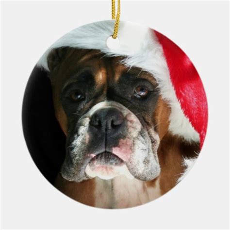 Christmas Boxer dog ornament