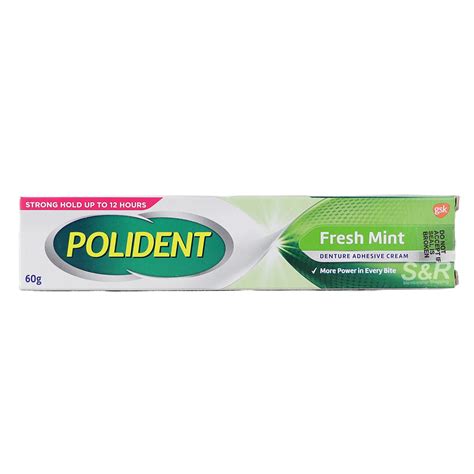 Polident Fresh Mint Denture Adhesive Cream 60g