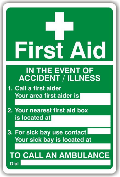 First Aid Action Sign Prosol