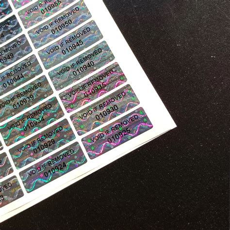 Holographic Sticker Security Seals Tamper Proof Labels With Unique