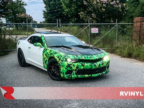 Rwraps™ Neon Green Camouflage Vinyl Wrap | Camouflage Car Wrap Film