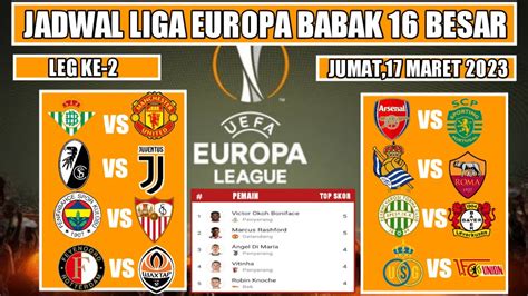 Jadwal Liga Europa 16 Besar Live Sctv ~real Betis Vs Mancchaster United