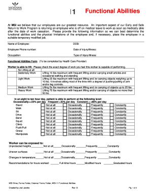 Fillable Online Msi Functional Abilities Form Kahnawake Fax Email