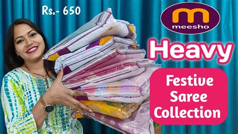 Latest Meesho Party Wear Saree Collection Meesho Saree Haul