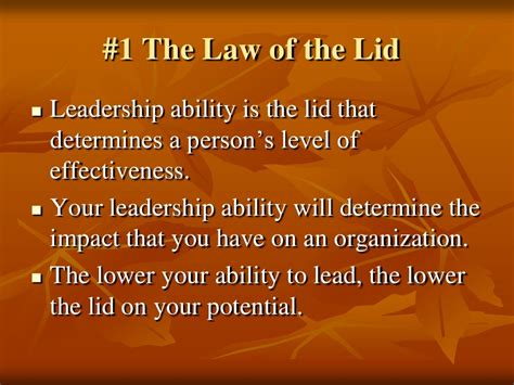 21 Irrefutable Laws Of Leadership John C Maxwell