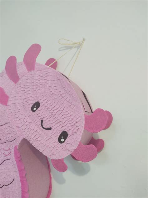 Pink Axolotl Piñata Etsy