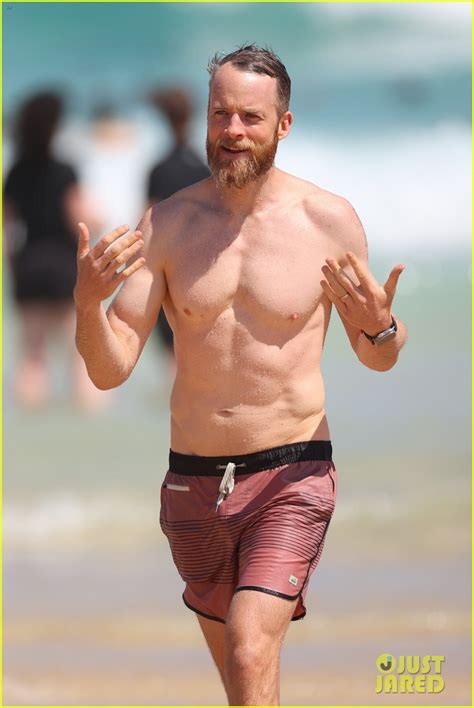 Photo Hamish Blake Shirtless Beach Day Photo Just Jared