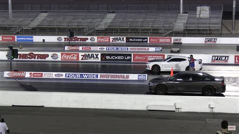 Chevy Camaro Ss Drags Dodge Charger Srt Hellcat Wheelslip Galore