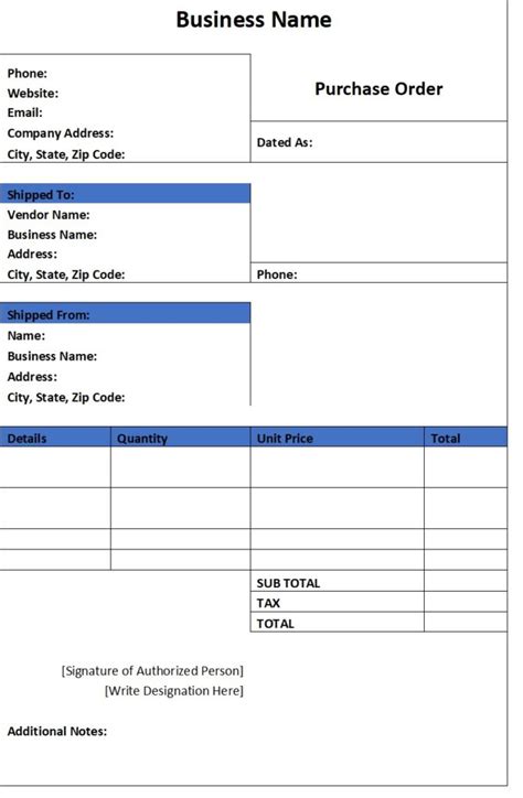 7 Contoh Surat Purchase Order Word Excel And Pdf Tip Kerja