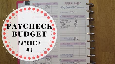 Paycheck Budget Budgeting For February Paycheck Youtube