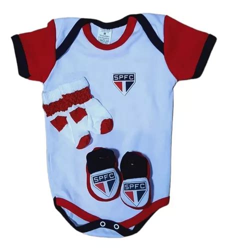 Kit Bebê Torcedor Body Meia Pantufa São Paulo Parcelamento sem juros