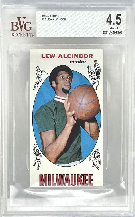 Topps Lew Alcindor Kareem Abdul Jabbar Rc Rookie Card Bvg