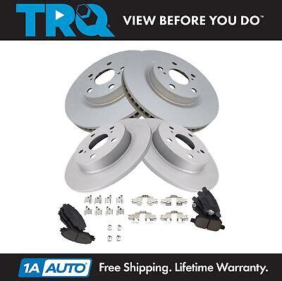 Trq Front Rear Ceramic Brake Pads Rotor Kit Fits Scion Tc