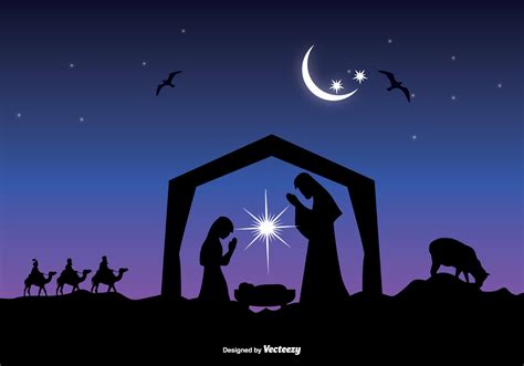 Beautiful Nativity Scene Vector 133186 Vector Art at Vecteezy