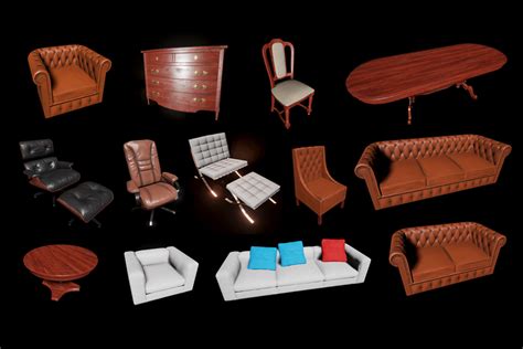 Pbr Furniture Pack D Unity Asset Store