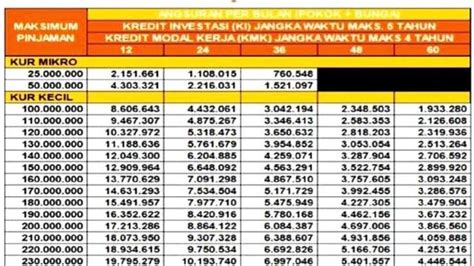 Tabel KUR BNI Tahun 2024 Pinjaman Dana Mencapai 500 Juta Ketahui