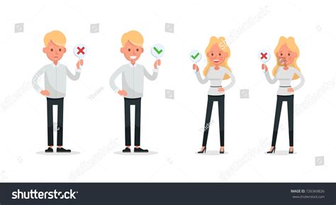 Set Of Businessman And Businesswoman Character Royalty Free Stock