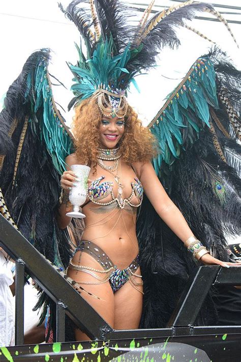 Almost Naked Rihanna Dances On Shirtless Lewis Hamilton At Carnival Amid Rumors Shes Dating The