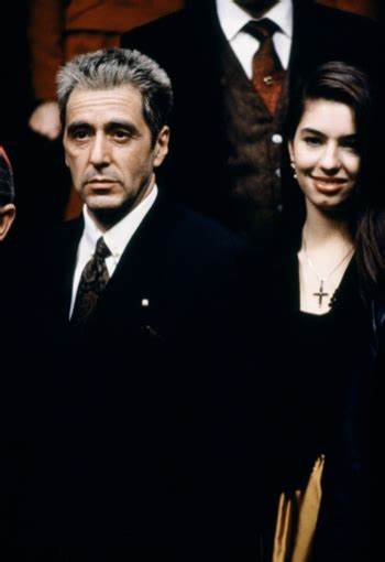 Al Pacino as Michael Corleone and Sofia Coppola as Mary Corleone in ...