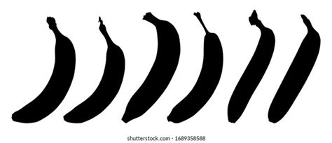 Various Banana Shapes Vector Illustration Stock Vector (Royalty Free) 1689358588 | Shutterstock