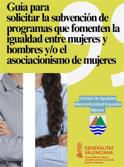 Gu A Para Solicitar La Subvenci N De Programas Que Fomenten La Igualdad