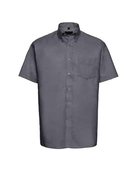 Camicia Uomo Collo Botton Down Tasca Lato Cuore Maniche Corte Russell