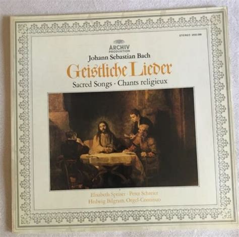 J S Bach Geistliche Lieder Sacred Songs Hedwig Bilgram EBay