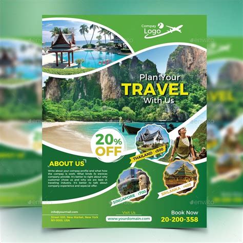 Vacation Flyer Template Professional Design Template In 2021 Travel