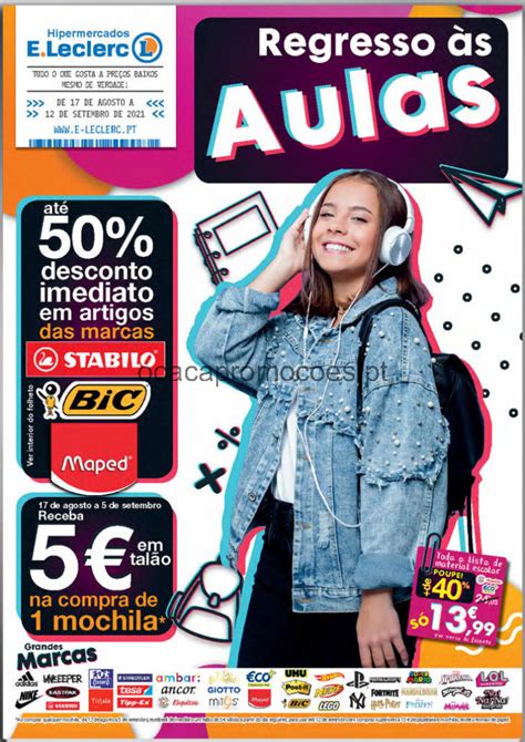 Promoções E LECLERC Antevisão Regresso às Aulas Folheto 17 agosto a