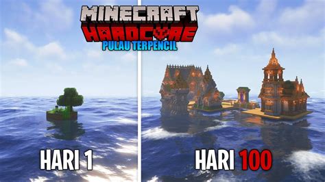 100 Hari Di Minecraft Hardcore Pulau Terpencil YouTube