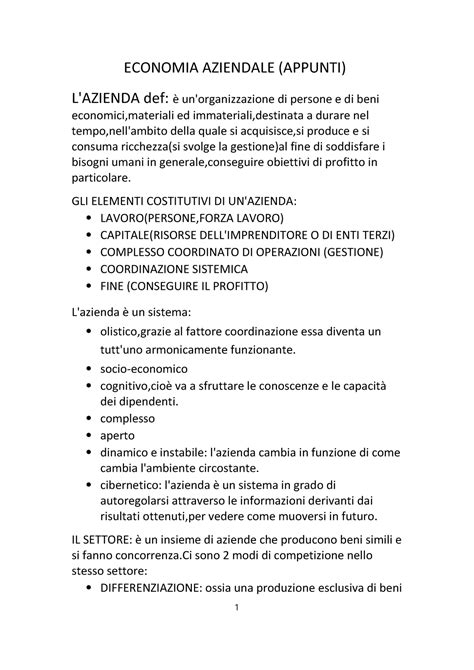 Appunti Economia Aziendale Warning TT Undefined Function 32