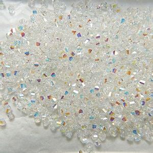 Mm Swarovski Crystal Ab Beads Faceted Helix Bead