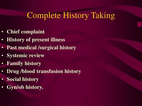 Ppt History Taking Powerpoint Presentation Free Download Id1170625