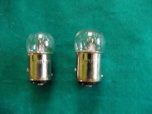 2 Small Globe LIGHT BULBS 6 Volt 21 Watt Stop N Tail Rearlight Brake